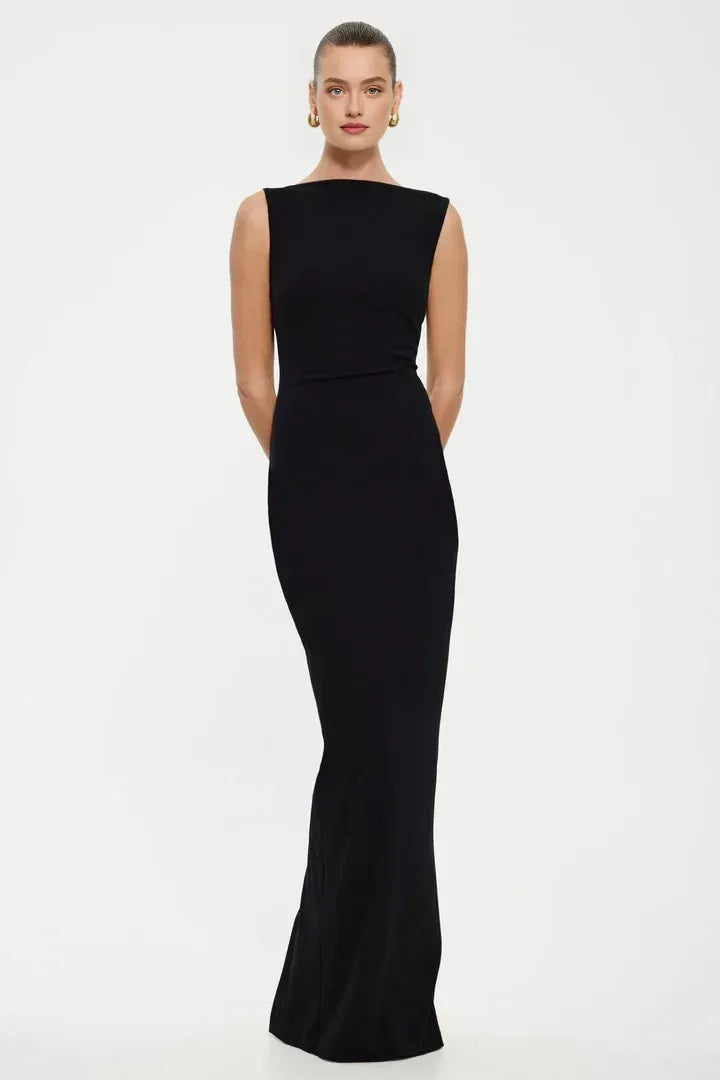 Special Occasion Sophisticated Graceful Stylish Refined Elegant Gold Sheath Sleeveless Floor-Length Prom Dress