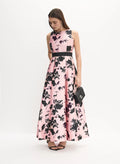 Beautiful Timeless Elegant Black Satin A-Line High Neck Sleeveless Floor-Length Prom Dress