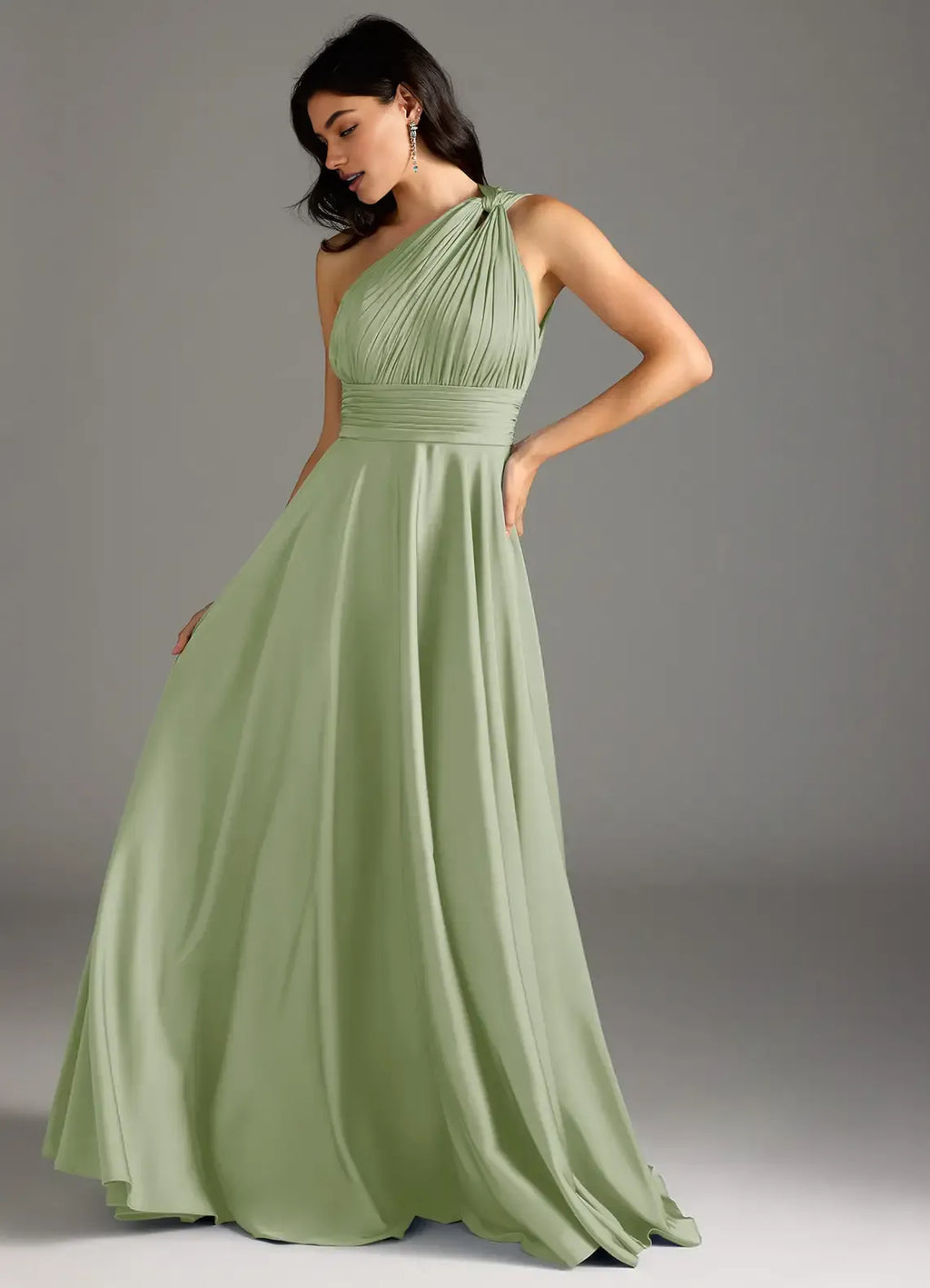 Beautiful Timeless Chic Elegant Navy Blue Chiffon A-Line Sleeveless Floor-Length Evening Dress