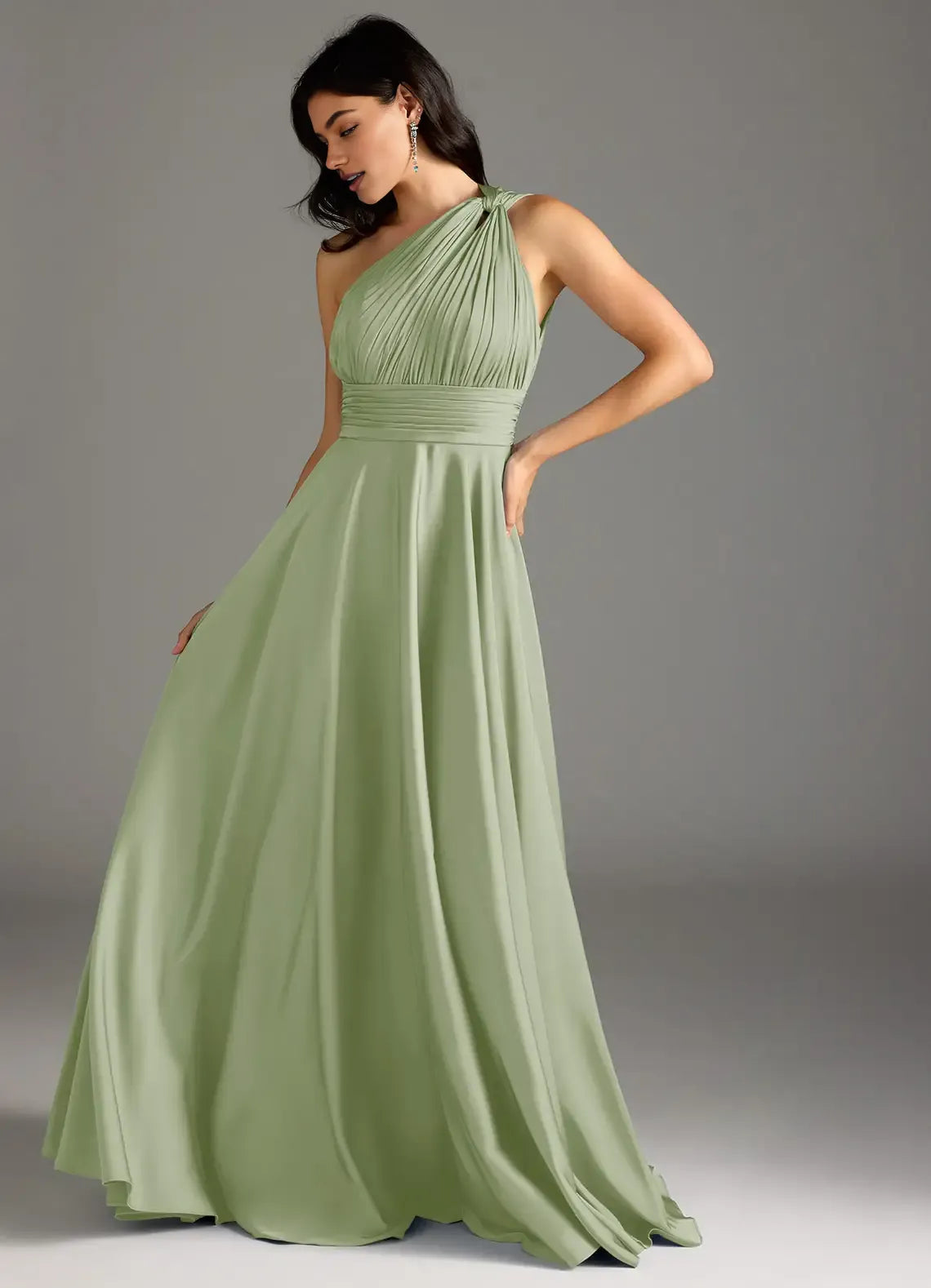 Beautiful Timeless Chic Elegant Navy Blue Chiffon A-Line Sleeveless Floor-Length Evening Dress