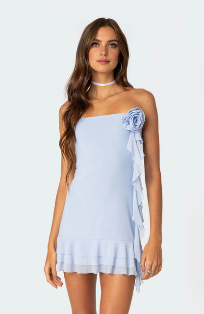 Timeless Special Occasion Sophisticated Graceful Elegant A-Line Strapless Sleeveless Mini Homecoming Dress