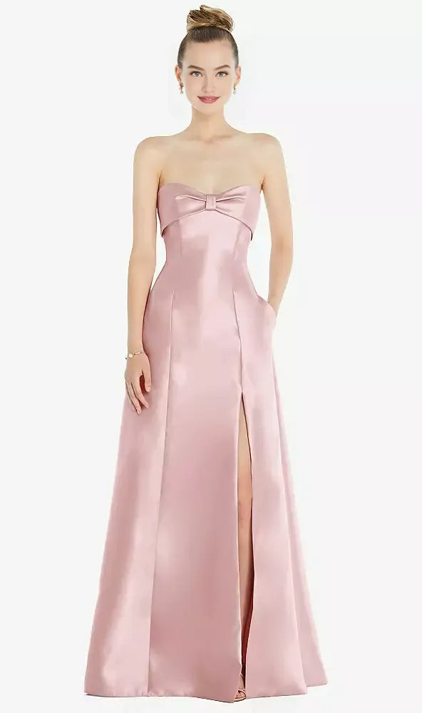 Special Occasion Sophisticated Graceful Stylish Refined Elegant Satin Sleeveless Floor-Length Prom Dress