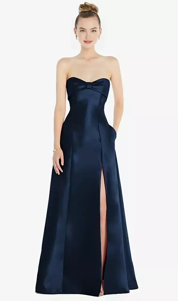 Special Occasion Sophisticated Graceful Stylish Refined Elegant Satin Sleeveless Floor-Length Prom Dress