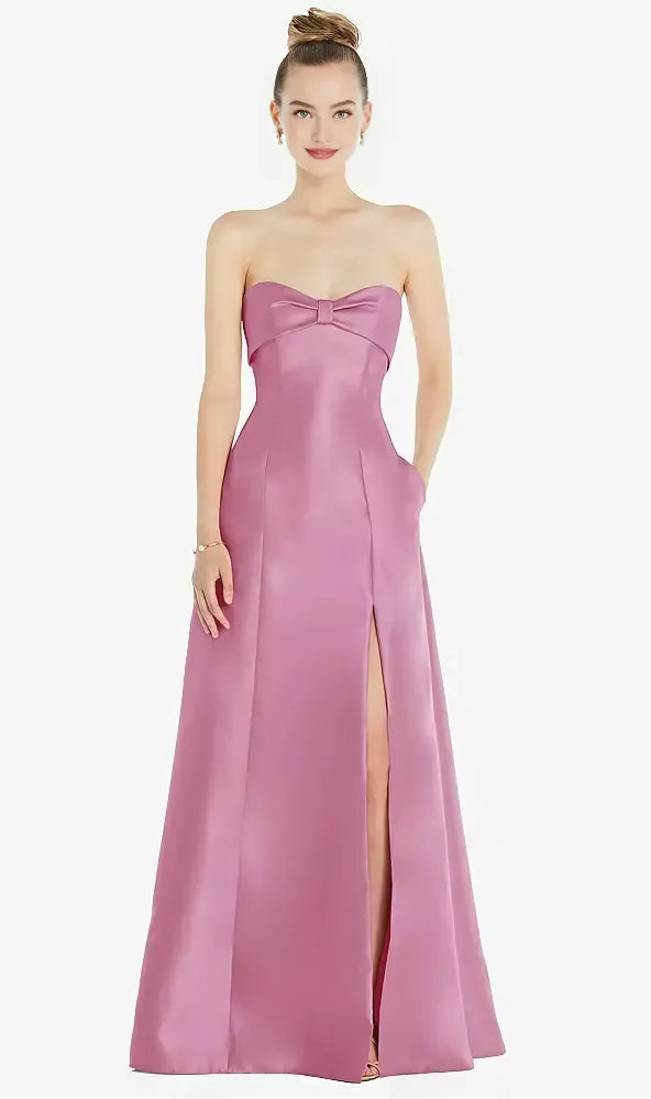 Special Occasion Sophisticated Graceful Stylish Refined Elegant Satin Sleeveless Floor-Length Prom Dress