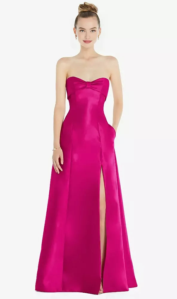 Special Occasion Sophisticated Graceful Stylish Refined Elegant Satin Sleeveless Floor-Length Prom Dress