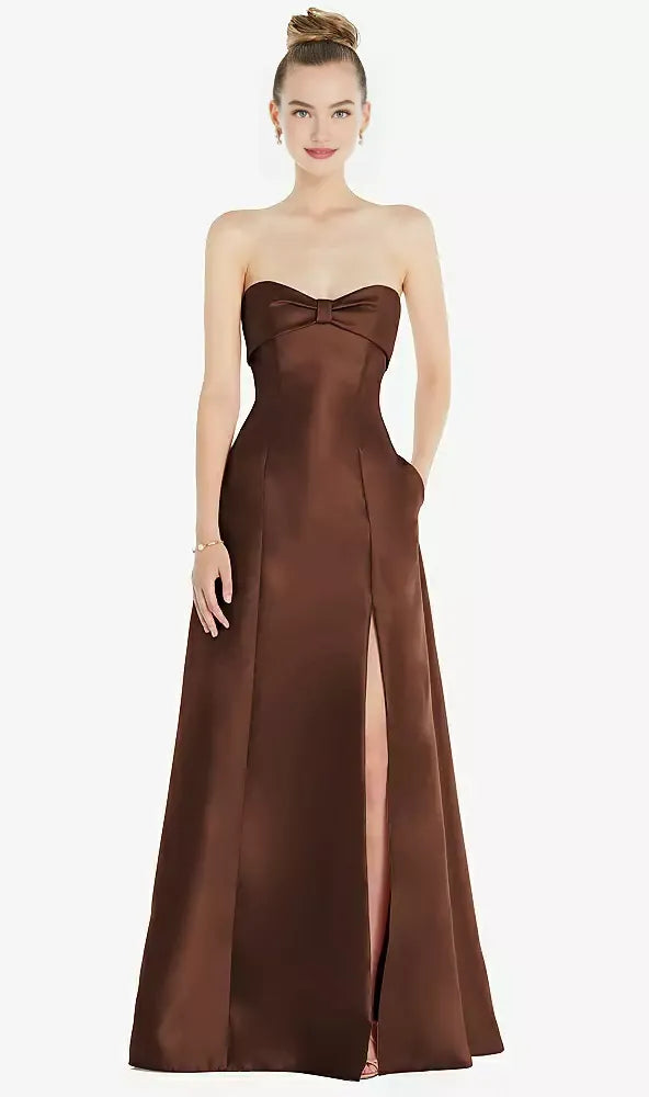 Special Occasion Sophisticated Graceful Stylish Refined Elegant Satin Sleeveless Floor-Length Prom Dress