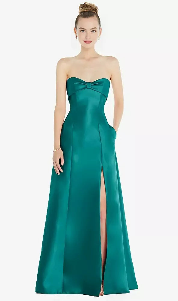 Special Occasion Sophisticated Graceful Stylish Refined Elegant Satin Sleeveless Floor-Length Prom Dress
