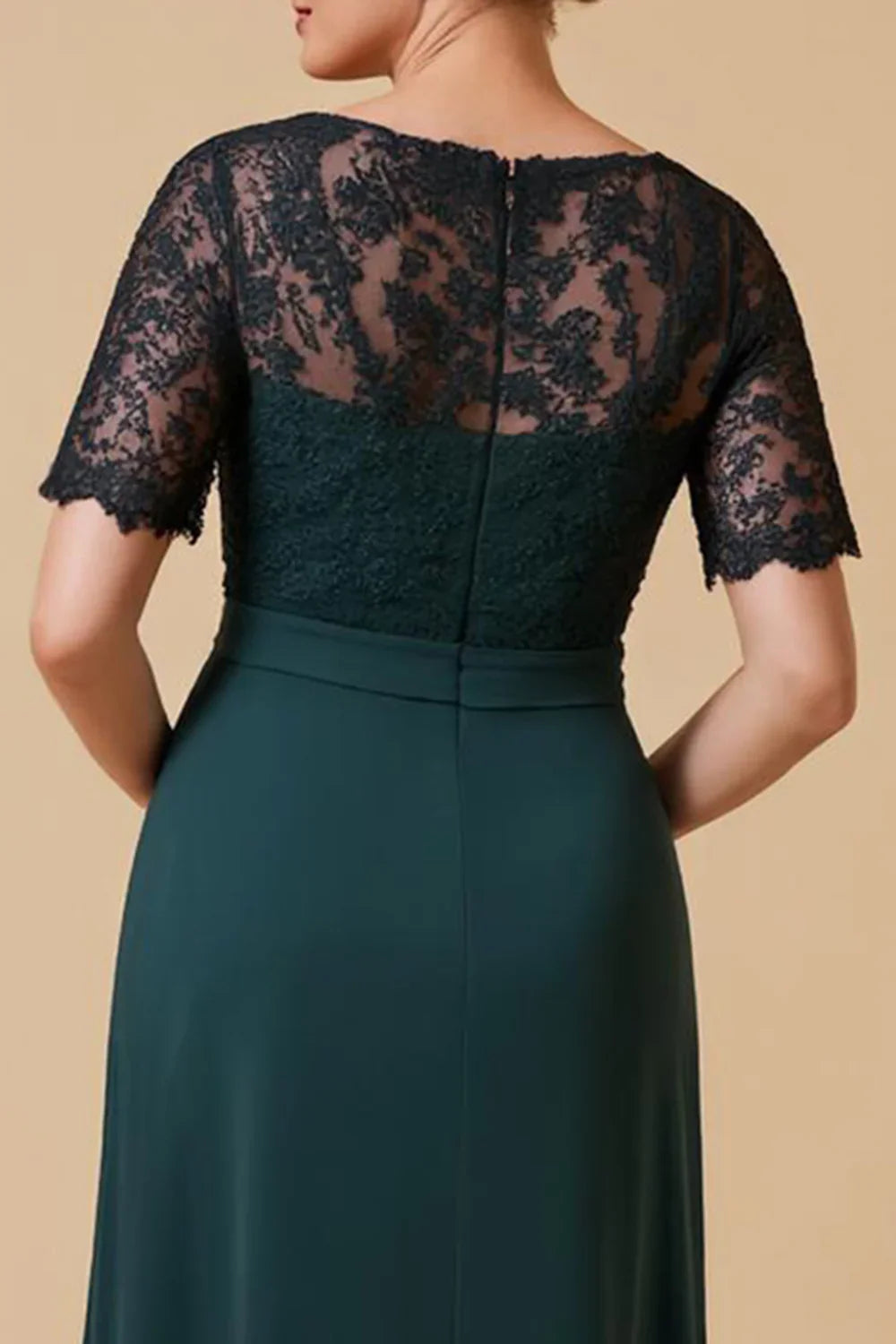 Beautiful Timeless Chic Elegant Red Lace V-Neck Mother of the Bride Dress