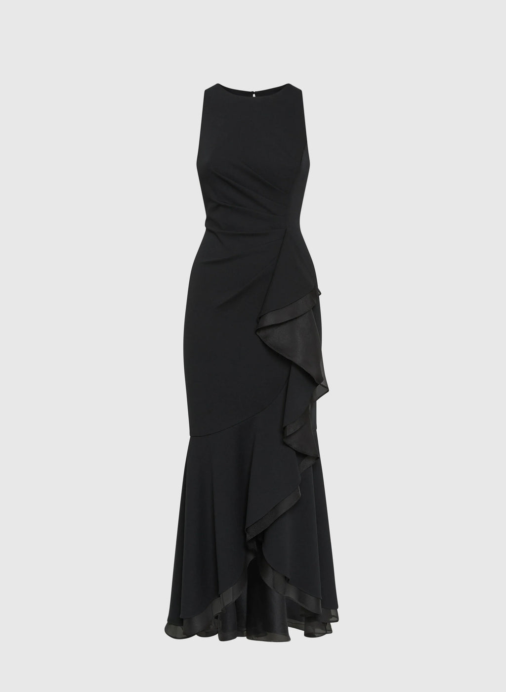 Special Occasion Sophisticated Graceful Stylish Elegant Black Chiffon Sleeveless Floor-Length Prom Dress