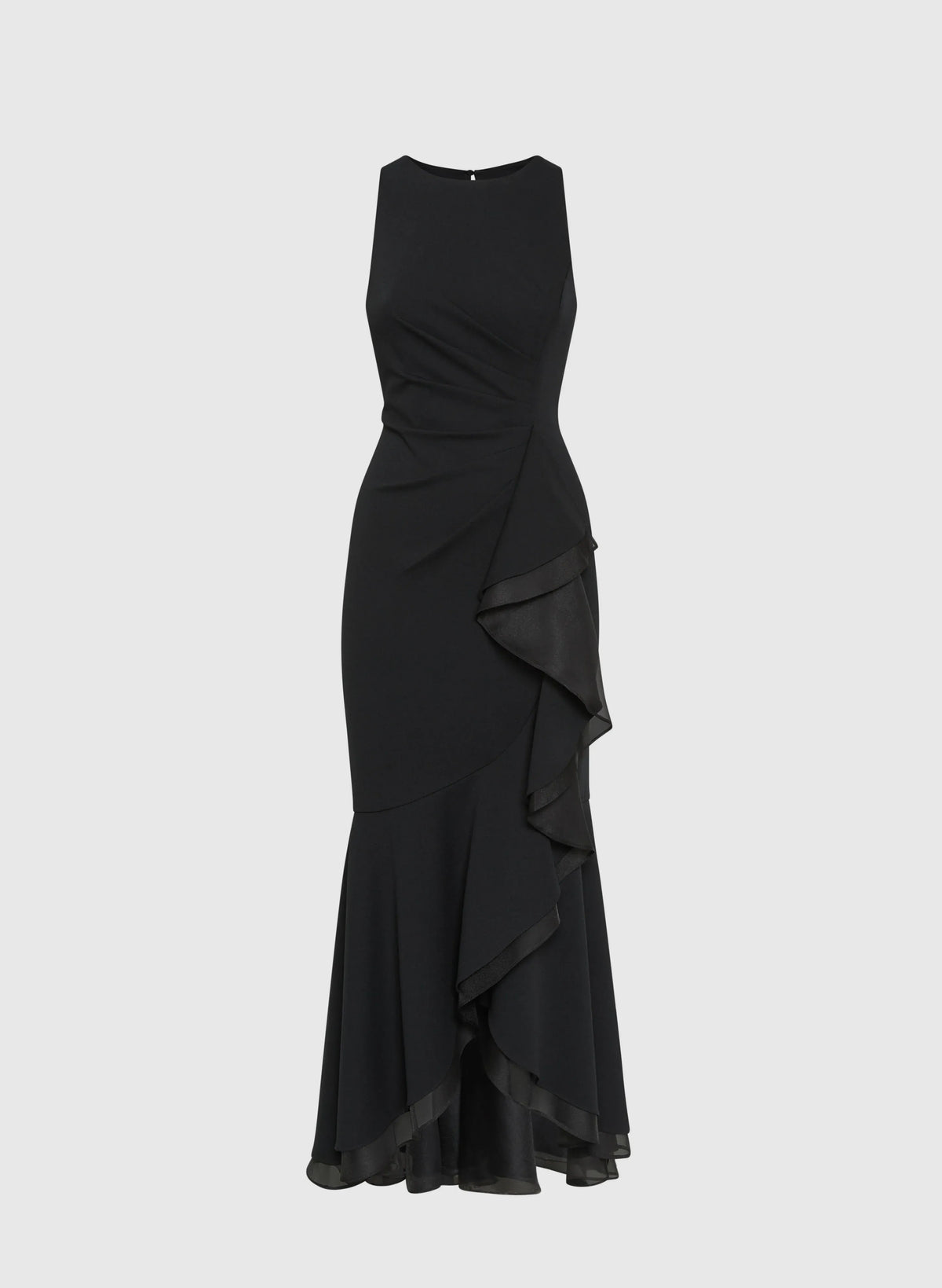 Special Occasion Sophisticated Graceful Stylish Elegant Black Chiffon Sleeveless Floor-Length Prom Dress