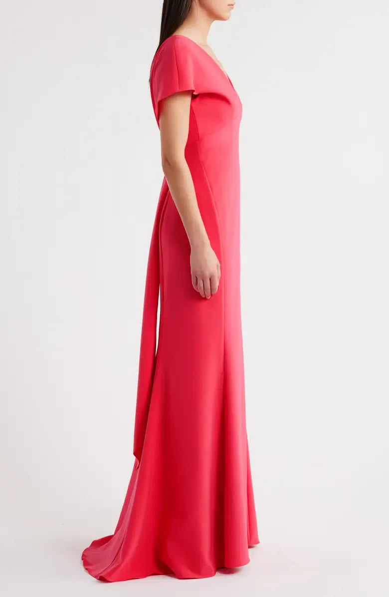 Graceful Stylish Refined Beautiful Timeless Chic Elegant Red Backless Floor-Length Prom Dress
