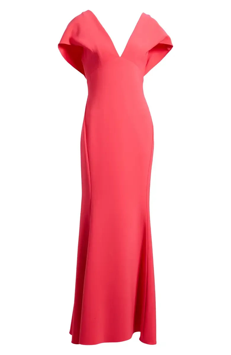 Graceful Stylish Refined Beautiful Timeless Chic Elegant Red Backless Floor-Length Prom Dress