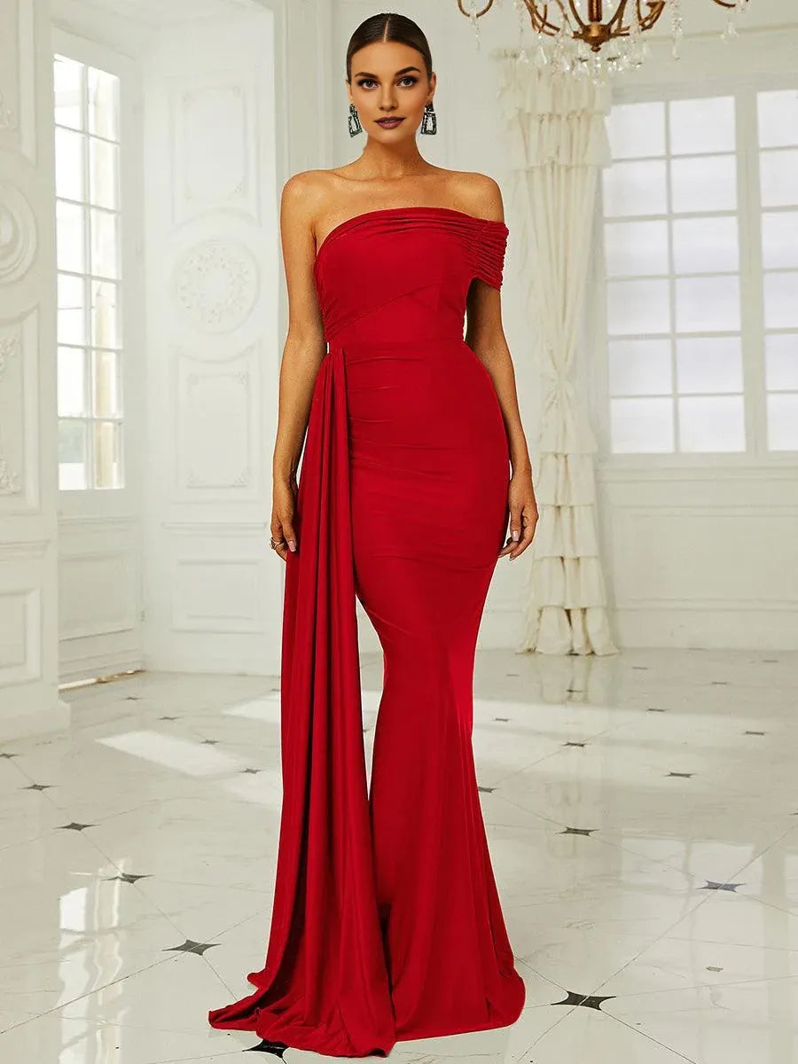 Stylish Refined Beautiful Timeless Elegant Emerald Green Mermaid Sleeveless Floor-Length Prom Dress