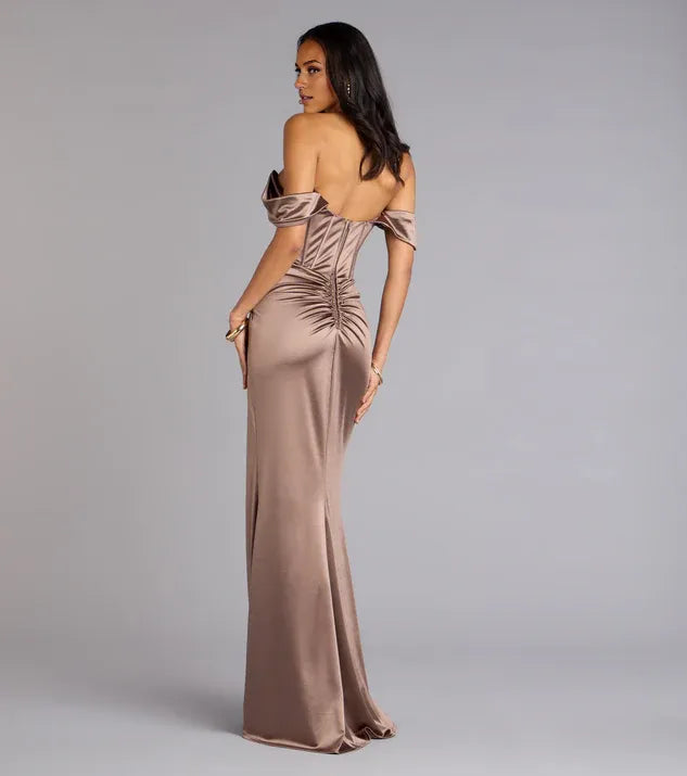 Graceful Stylish Refined Beautiful Timeless Elegant Satin Mermaid Sweetheart Floor-Length Prom Dress
