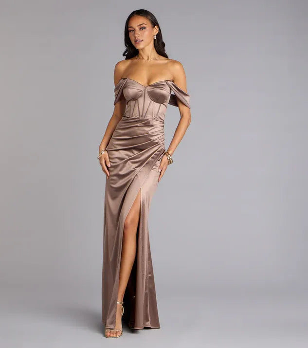 Graceful Stylish Refined Beautiful Timeless Elegant Satin Mermaid Sweetheart Floor-Length Prom Dress