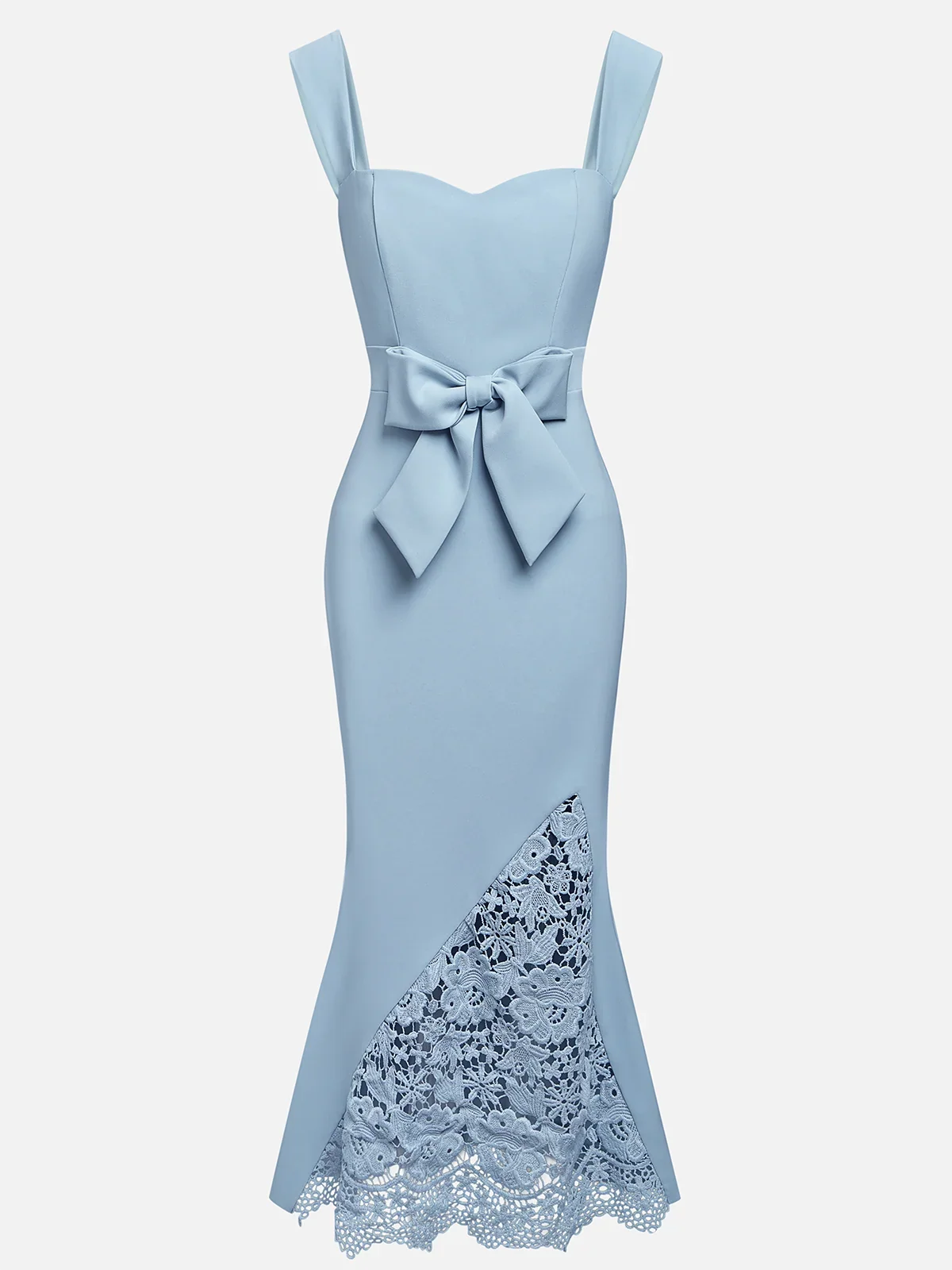 Sophisticated Graceful Stylish Elegant Blush Pink Lace Mermaid Sweetheart Sleeveless Evening Dress