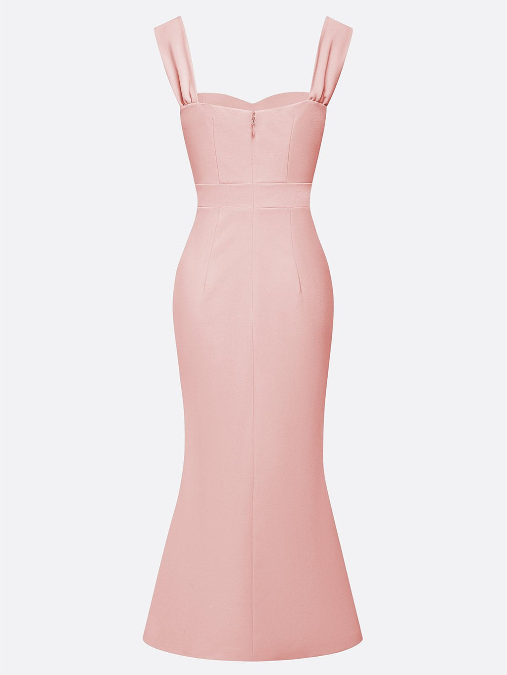 Sophisticated Graceful Stylish Elegant Blush Pink Lace Mermaid Sweetheart Sleeveless Evening Dress