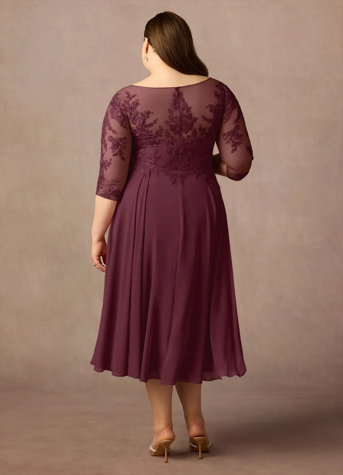 Beautiful Timeless Elegant Chiffon A-Line Scoop Neck Mother of the Bride Dress