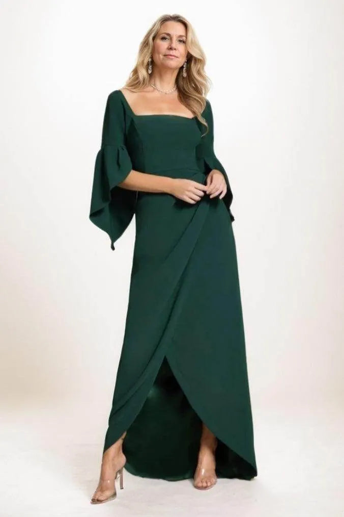 Green Mother of Long Fashion Split Bridal Dress