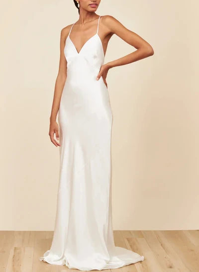 Open Back Like Wedding Dresses Spaghetti Straps
