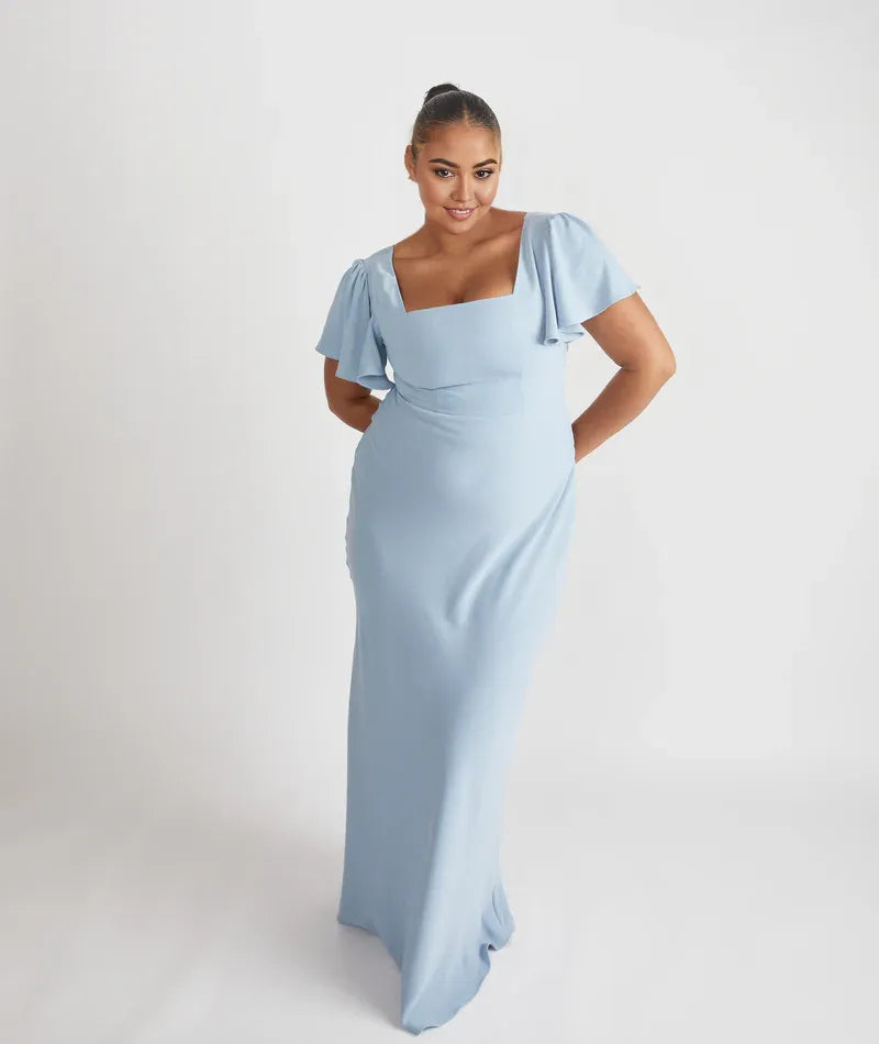 Timeless Special Occasion Sophisticated Graceful Stylish Refined Elegant Square Neck Bridesmaid Dress