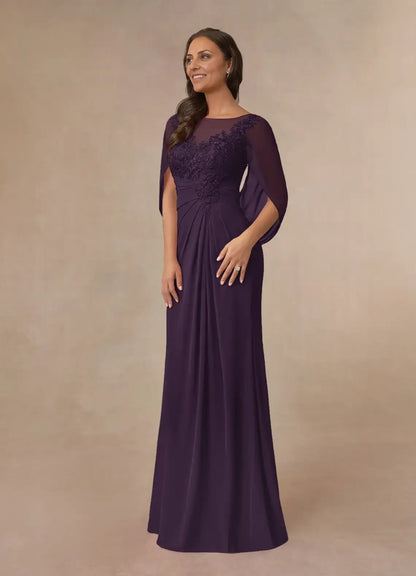 Refined Beautiful Timeless Chic Elegant Chiffon A-Line Mother of the Bride Dress