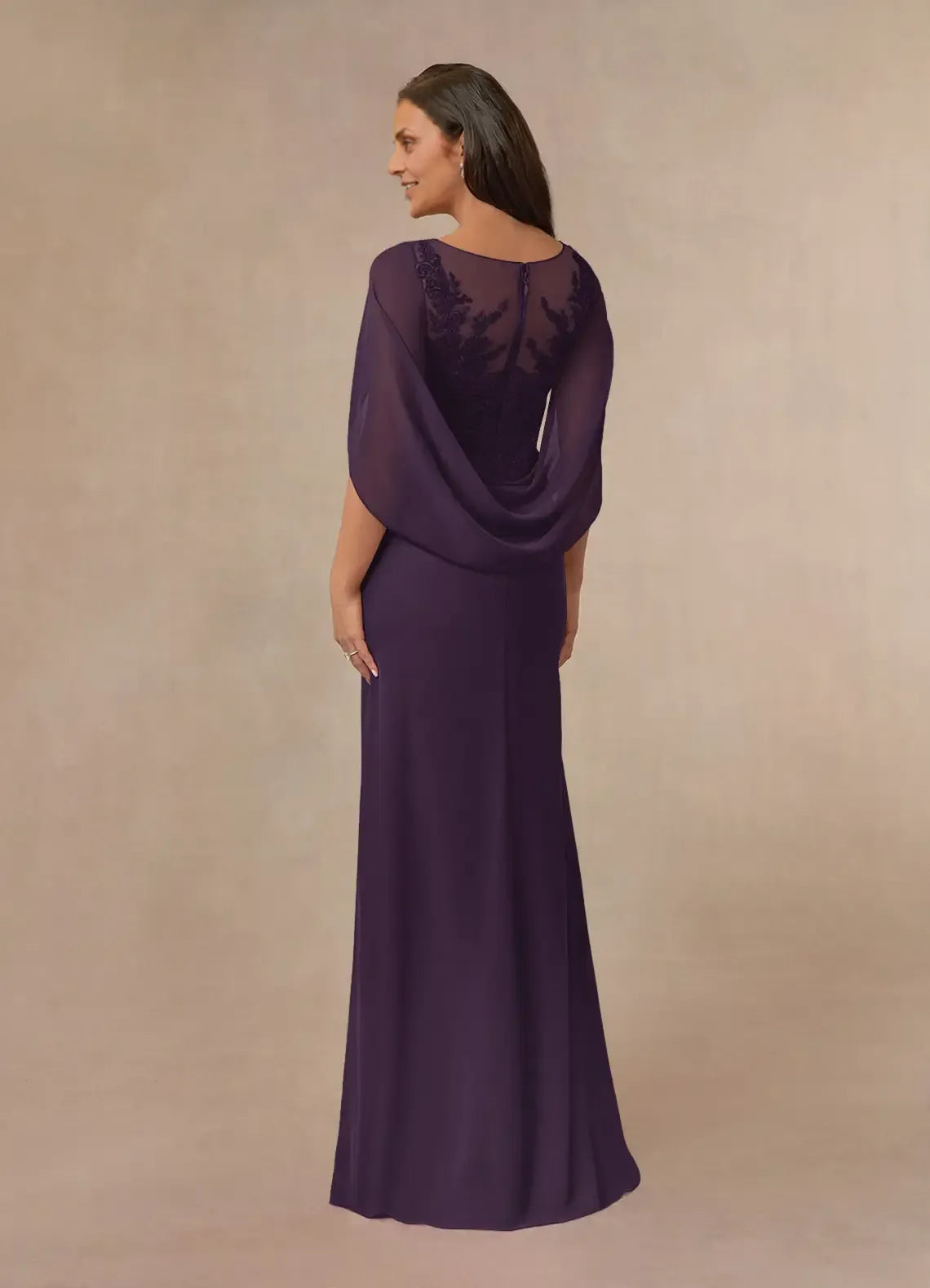 Refined Beautiful Timeless Chic Elegant Chiffon A-Line Mother of the Bride Dress
