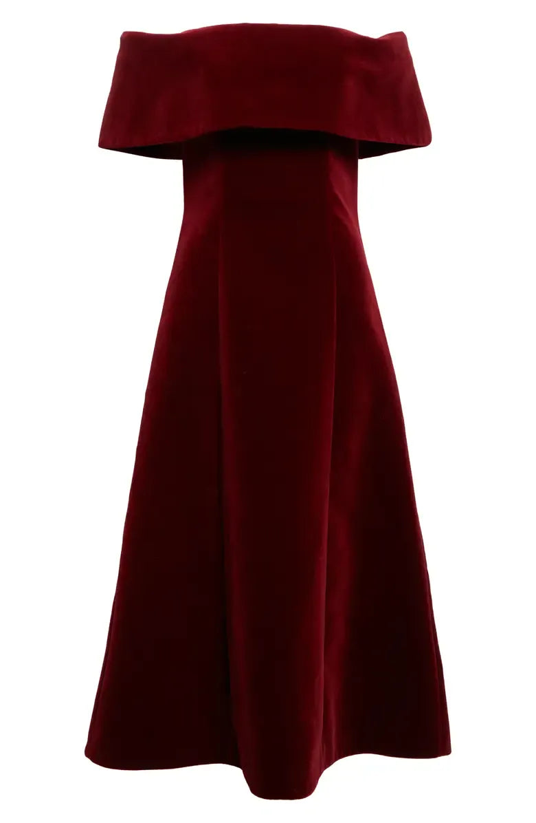 Timeless Special Occasion Sophisticated Graceful Stylish Elegant Burgundy Velvet A-Line Prom Dress