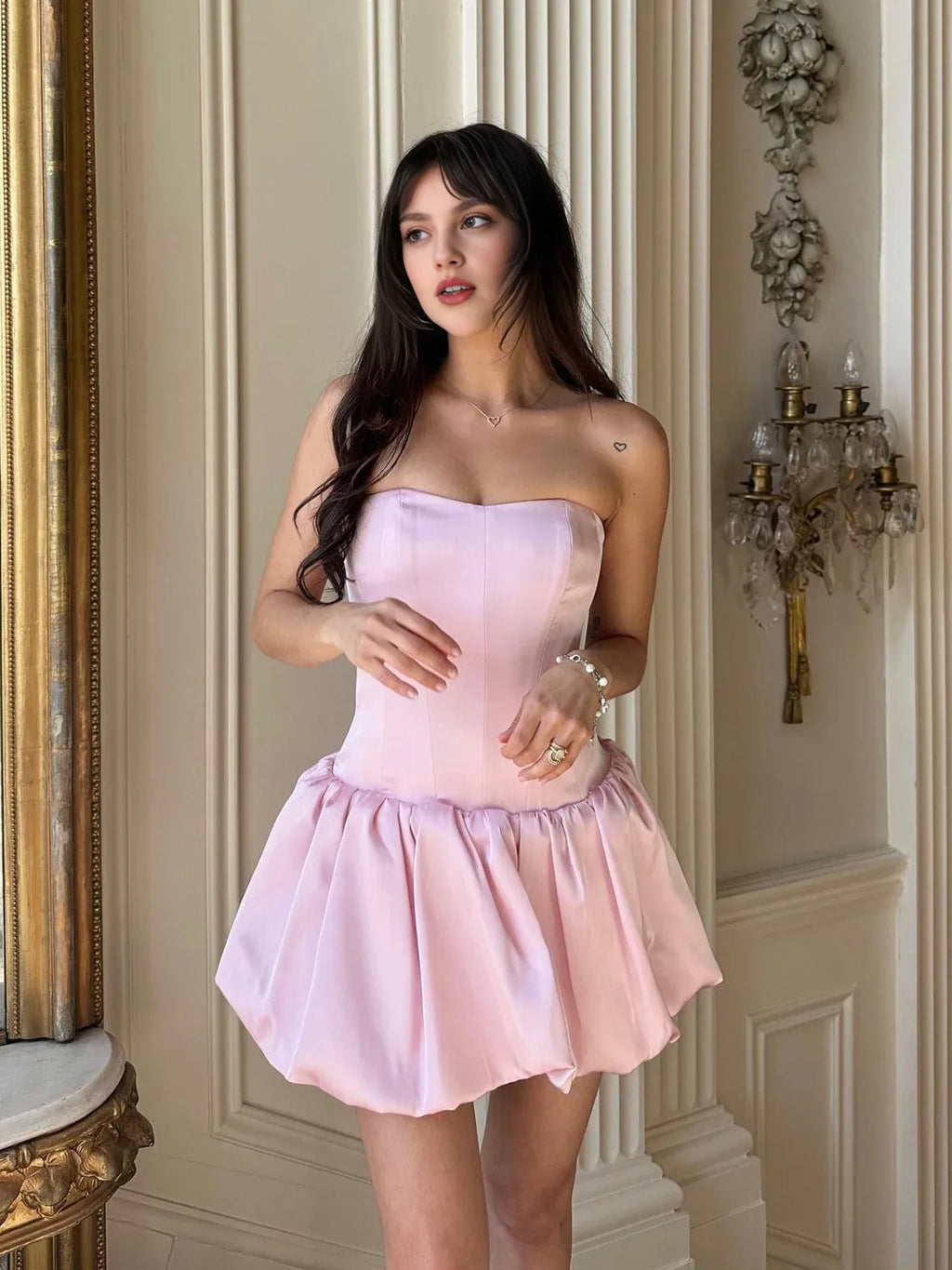 Timeless Special Occasion Sophisticated Graceful Elegant A-Line Strapless Sleeveless Mini Homecoming Dress