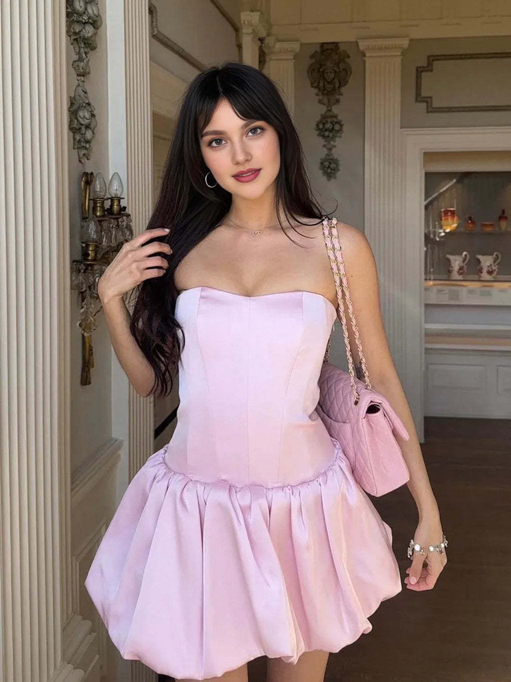Timeless Special Occasion Sophisticated Graceful Elegant A-Line Strapless Sleeveless Mini Homecoming Dress