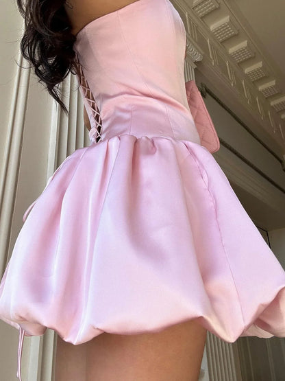 Timeless Special Occasion Sophisticated Graceful Elegant A-Line Strapless Sleeveless Mini Homecoming Dress
