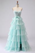 Special Occasion Sophisticated Graceful Elegant Red Tulle Strapless Sleeveless Floor-Length Prom Dress