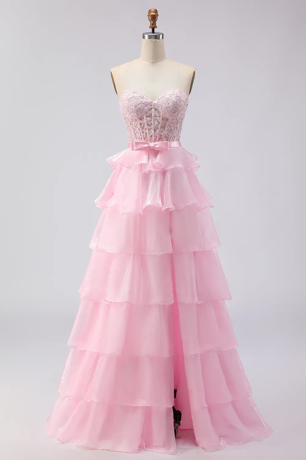 Special Occasion Sophisticated Graceful Elegant Red Tulle Strapless Sleeveless Floor-Length Prom Dress