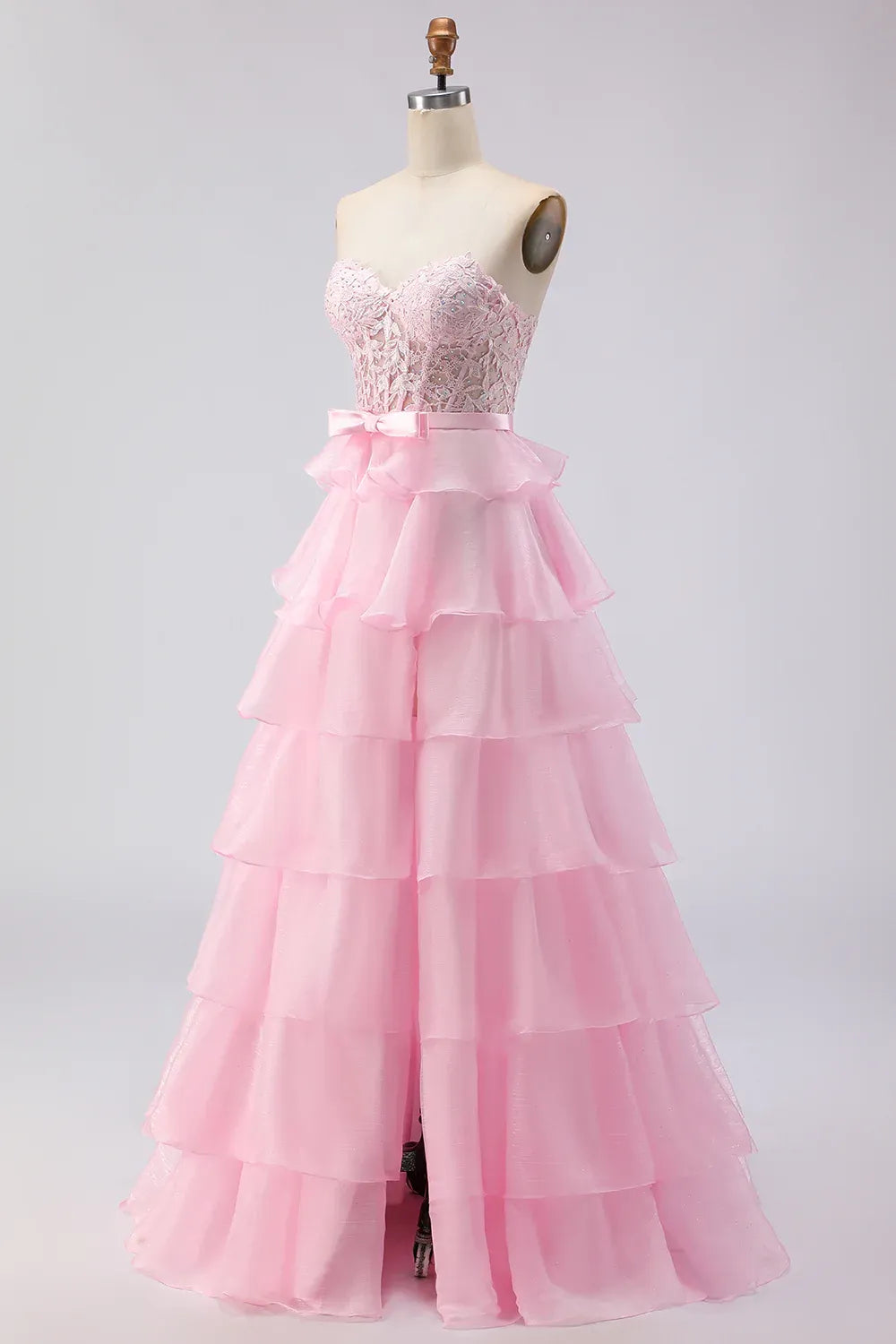 Special Occasion Sophisticated Graceful Elegant Red Tulle Strapless Sleeveless Floor-Length Prom Dress