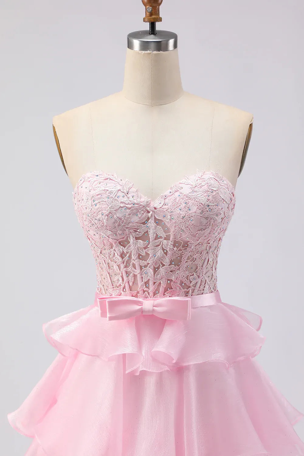 Special Occasion Sophisticated Graceful Elegant Red Tulle Strapless Sleeveless Floor-Length Prom Dress
