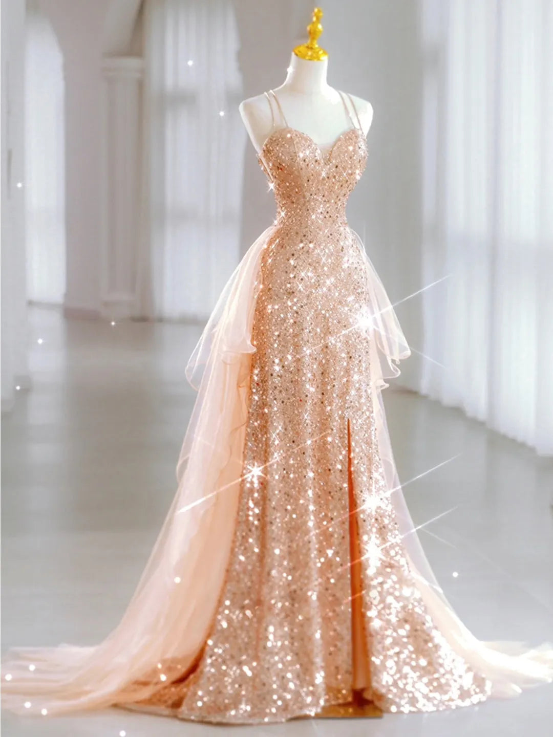 Princess Sweetheart Sleeveless Floor-Length Evening Dresses