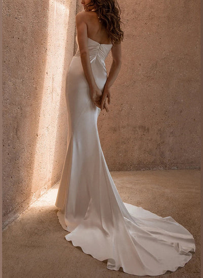 Retro style Trumpet Mermaid Fitted Cowl Neck Like Wedding Dresses