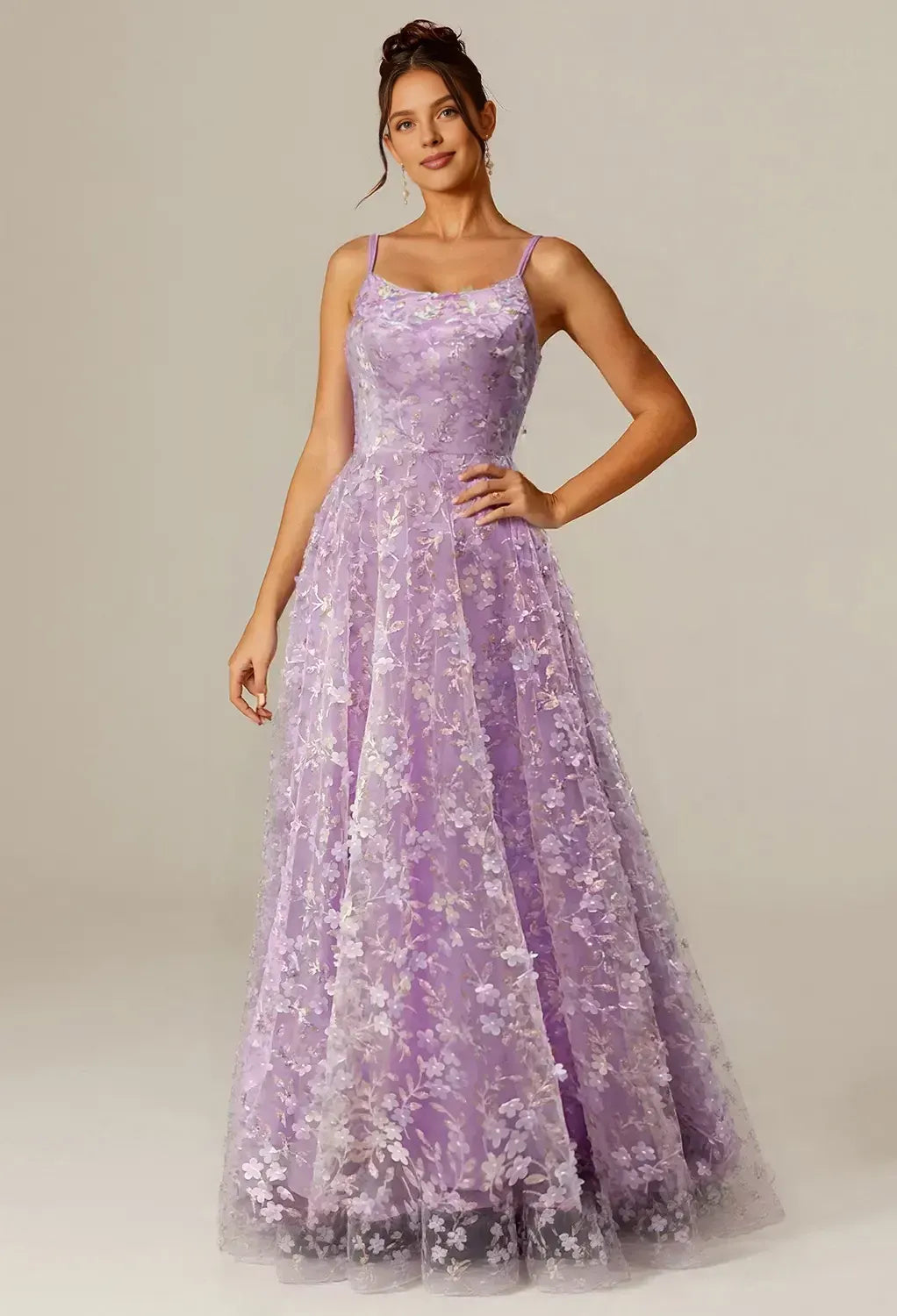 Special Occasion Sophisticated Graceful Stylish Elegant Lavender Tulle A-Line Sleeveless Prom Dress