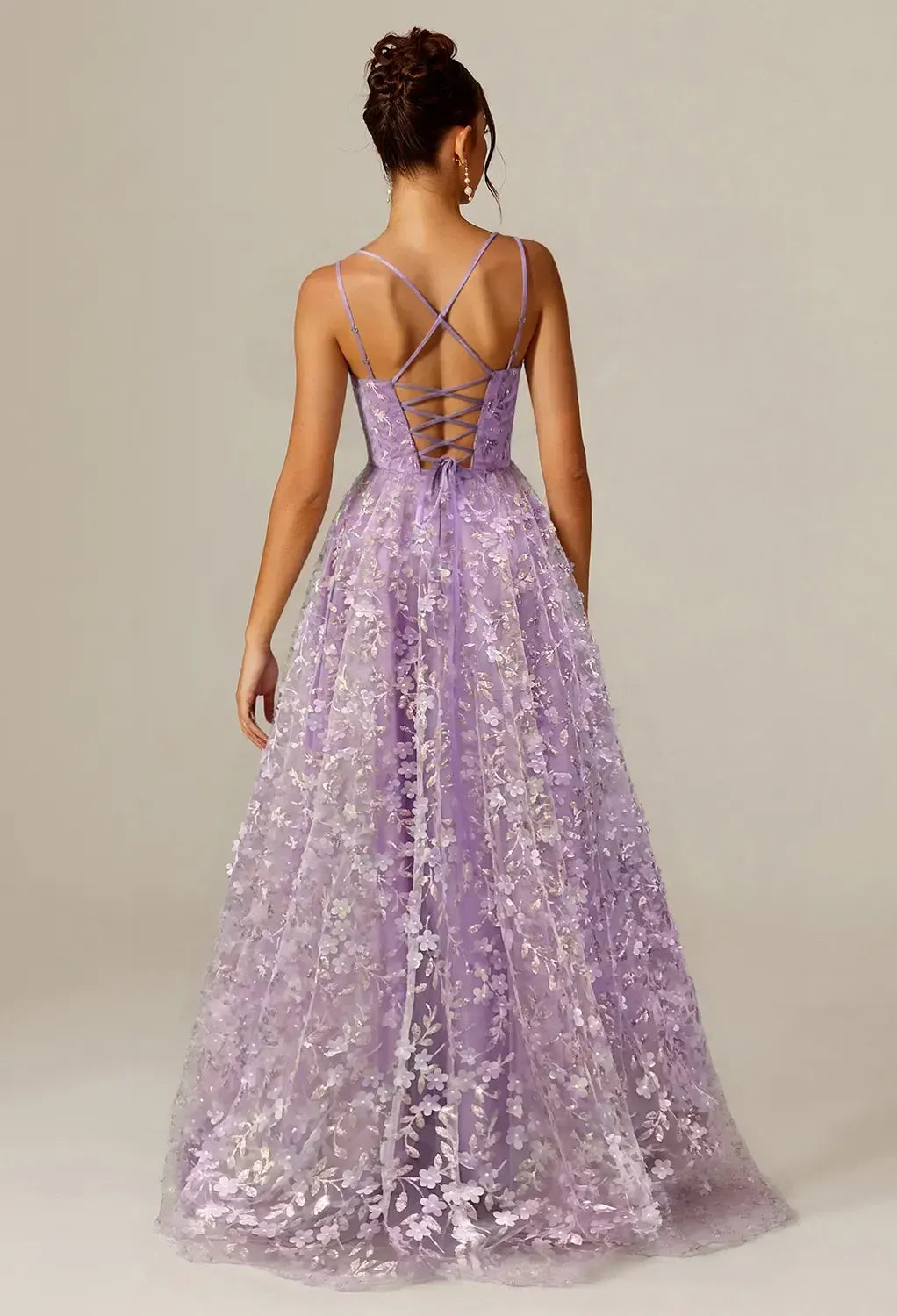 Special Occasion Sophisticated Graceful Stylish Elegant Lavender Tulle A-Line Sleeveless Prom Dress