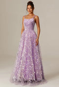Special Occasion Sophisticated Graceful Stylish Elegant Lavender Tulle A-Line Sleeveless Prom Dress