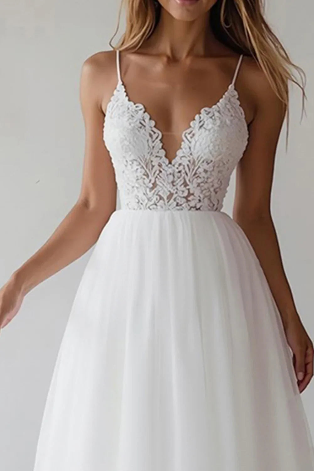 Timeless Special Occasion Sophisticated Graceful Elegant Ivory Chiffon Sleeveless Floor-Length Wedding Dress