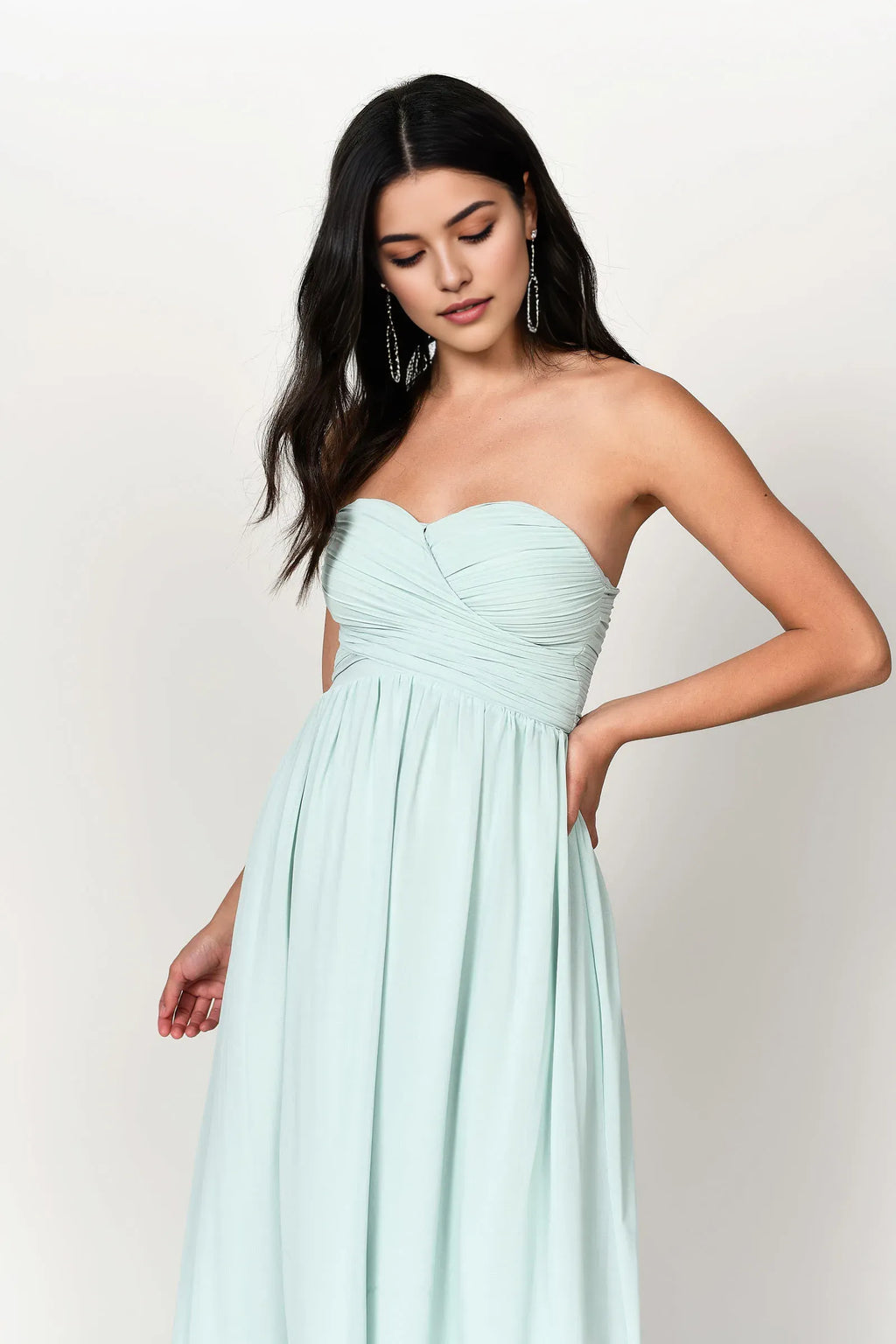 Purple Romantic Dusty A-Line Sweetheart Neck Sleeveless Ruched Back Zip Floor-Length Prom Dresses