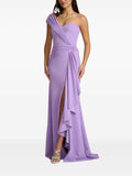 Lilac Romantic One-Shoulder Ruffled Evening Dress