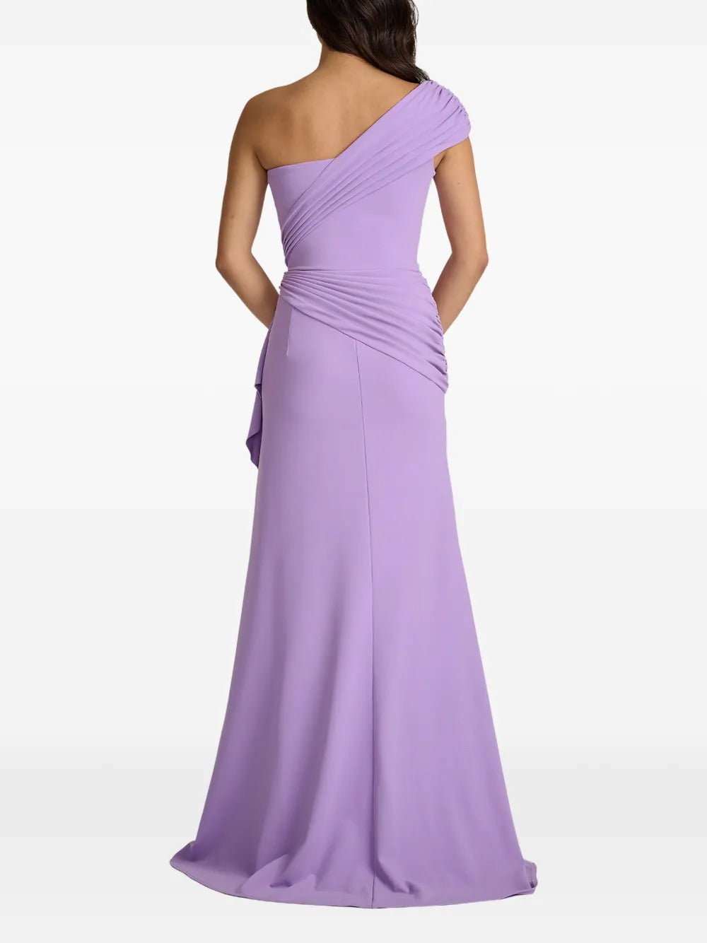 Lilac Romantic One-Shoulder Ruffled Evening Dress