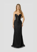 Beautiful Timeless Special Occasion Elegant Black Lace Mermaid Sleeveless Floor-Length Prom Dress