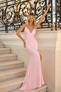 Romantic Mermaid V-Neck Sleeveless Maxi Party Dress