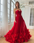 Black Romantic Sweetheart Sleeveless Floral Maxi Party Dress