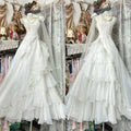 White Romantic Sweetheart Short Sleeve Ruffled Maxi Prom Dress
