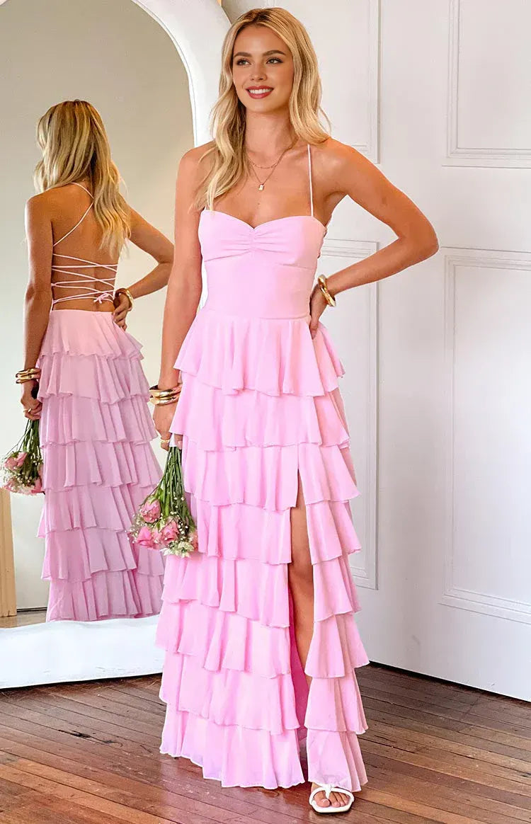 Beautiful Timeless Special Occasion Sophisticated Elegant Red A-Line Sleeveless Long Prom Dress