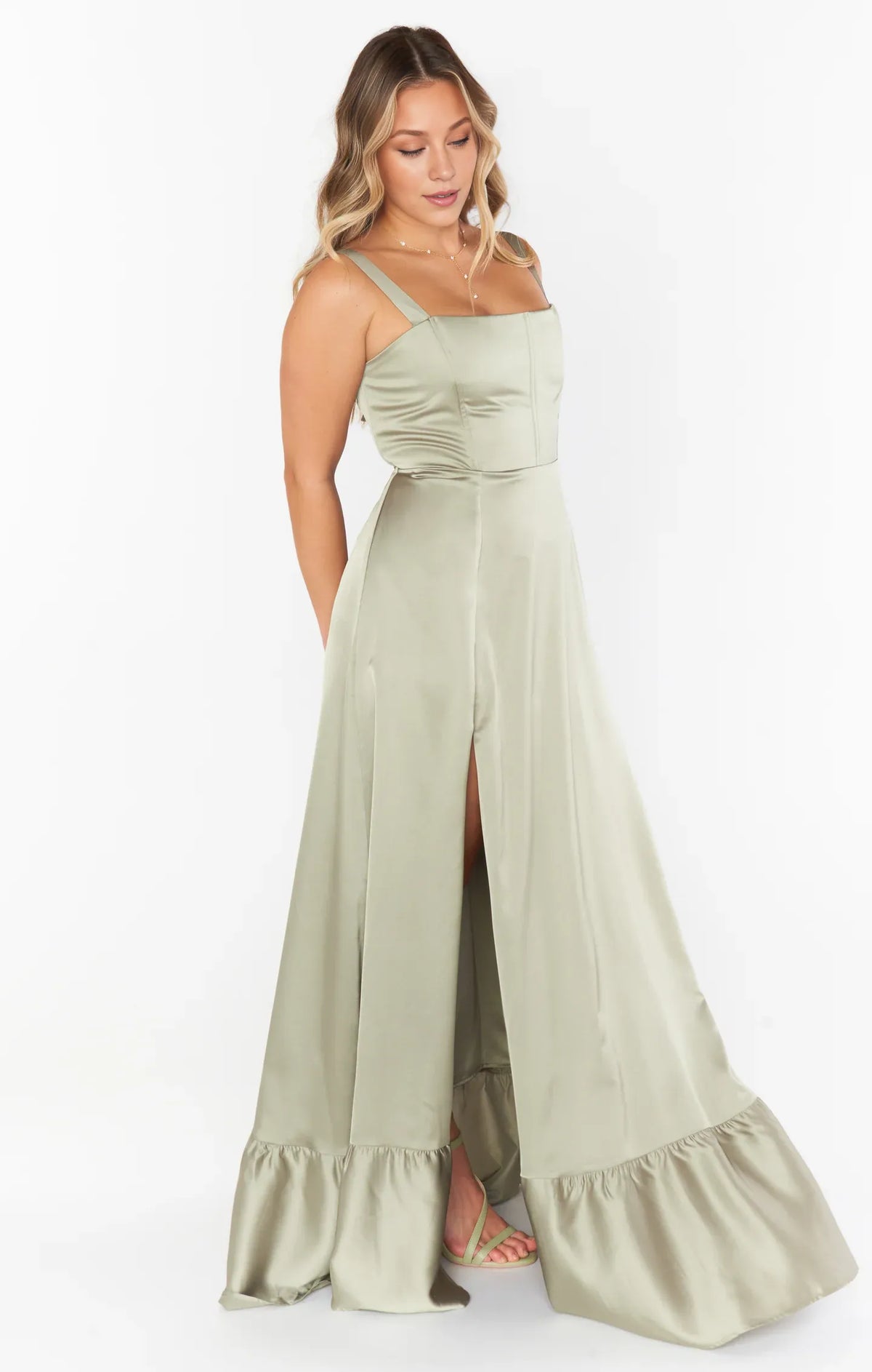 Beautiful Timeless Special Occasion Sophisticated Graceful Elegant Square Neck Sleeveless Prom Dress